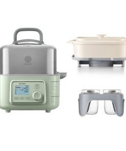 G563 Electric Food Steamer with Waterless Ceramic Steam Pot - Bundle Offer