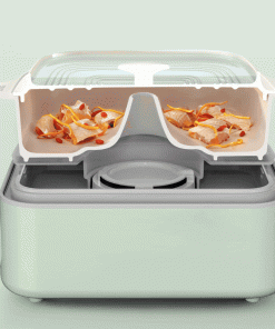 G52 Two-Tier Electric Food Steamer with Waterless Ceramic Steam Pot - Bundle Offer