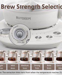 (OPEN BOX) K156 Multi-function Tea and Coffee Maker 1.5L, Oat White