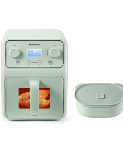 Air Fryer with Ceramic Lunch Box, Green - Bundle Offer