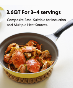 Ceramic Nonstick 3.6QT Frying Pan & Saucepan - Bundle Offer