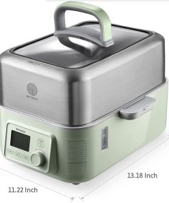 (OPEN BOX) Electric Food Steamer 5.3QT (Stew Pots Included)