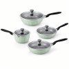 Family Ceramic Nonstick Cookware Set - Cozy Greenish
