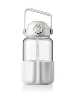 Pop-up Straw Glass Bottle