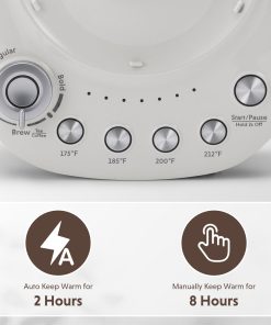 (OPEN BOX) K156 Multi-function Tea and Coffee Maker 1.5L, Oat White