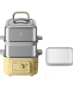 G52 Two-Tier Electric Food Steamer with Ceramic Steaming Plate - Bundle Offer