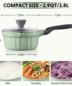 Ceramic Nonstick Saucepan, 1.9QT