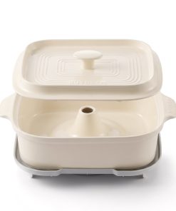 G52 Two-Tier Electric Food Steamer with Waterless Ceramic Steam Pot - Bundle Offer