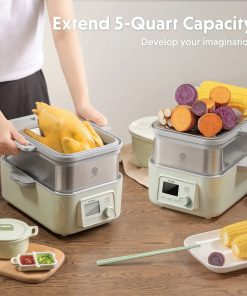 (OPEN BOX) Electric Food Steamer 5.3QT (Stew Pots Included)