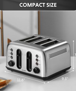 DT440 Retro 4-Slice Metal Toaster