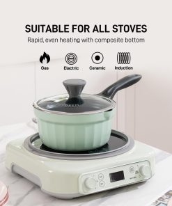 Cast Aluminum Nonstick Saucepan, 1.9QT