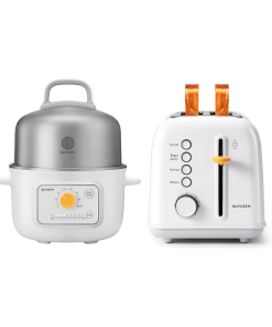 G32 Mini Electric Food Steamer with 2-Slice Toaster - Bundle Offer