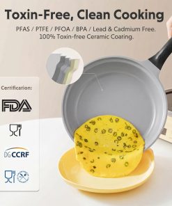 Ceramic Nonstick Frying Pan, 2.5QT