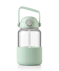 Pop-up Straw Glass Bottle