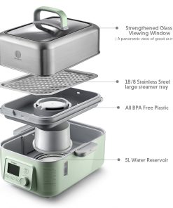 (OPEN BOX) Electric Food Steamer 5.3QT (Stew Pots Included)