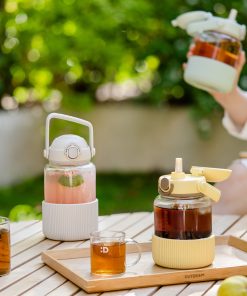 Pop-up Straw Glass Bottle