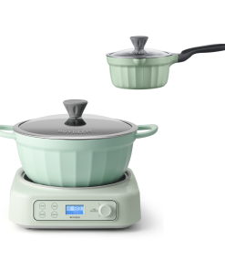 Slow Cooker with Nonstick Stockpot & Saucepan Bundle