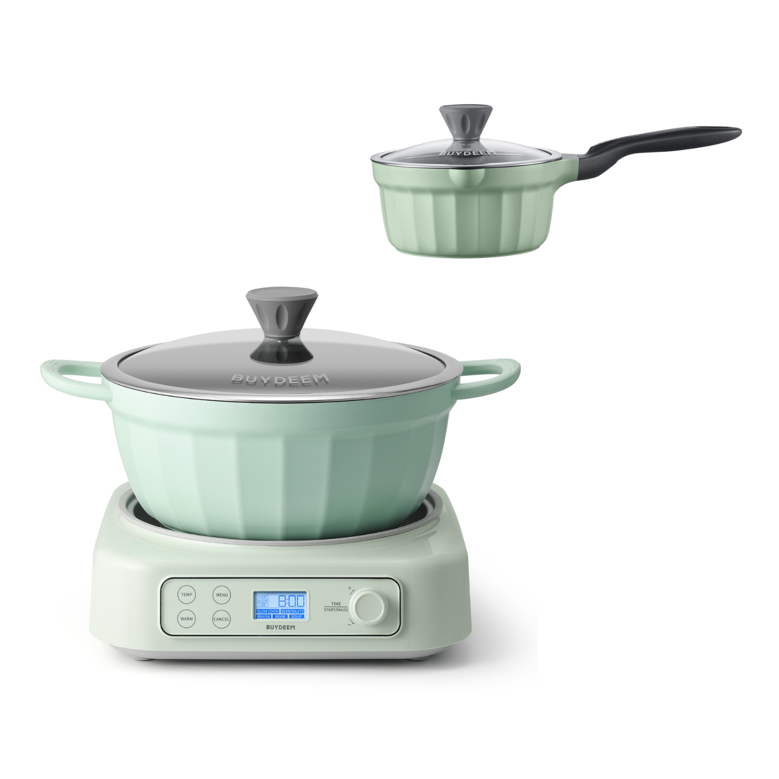 sm-image-44d22d99df9ee7777e8e3619 Slow Cooker with Nonstick Stockpot & Saucepan Bundle