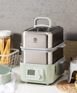 G563 Two-Tier Food Steamer (Stew Pots Included), 10.6QT