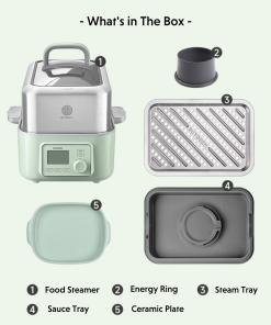 (OPEN BOX) G67 Electric Food Steamer, 7.4QT