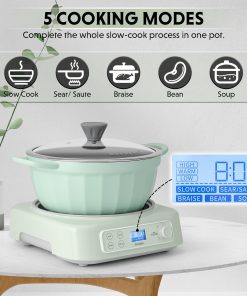 Slow Cooker with Cast Aluminum Nonstick Frying Pan - Bundle Offer