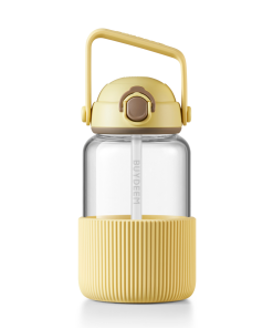 Pop-up Straw Glass Bottle