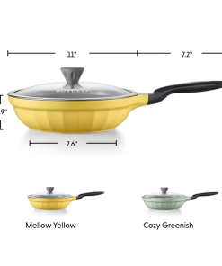 Ceramic Nonstick 3.6QT Frying Pan & Saucepan - Bundle Offer