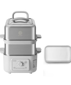 G52 Two-Tier Electric Food Steamer with Ceramic Steaming Plate - Bundle Offer