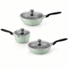 Chef's Ceramic Nonstick Cookware Set - Cozy Greenish