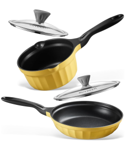 Cast Aluminum Nonstick Frying Pan & Saucepan - Bundle Offer