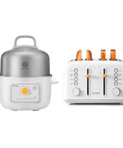 G32 Mini Electric Food Steamer with 4-Slice Toaster - Bundle Offer