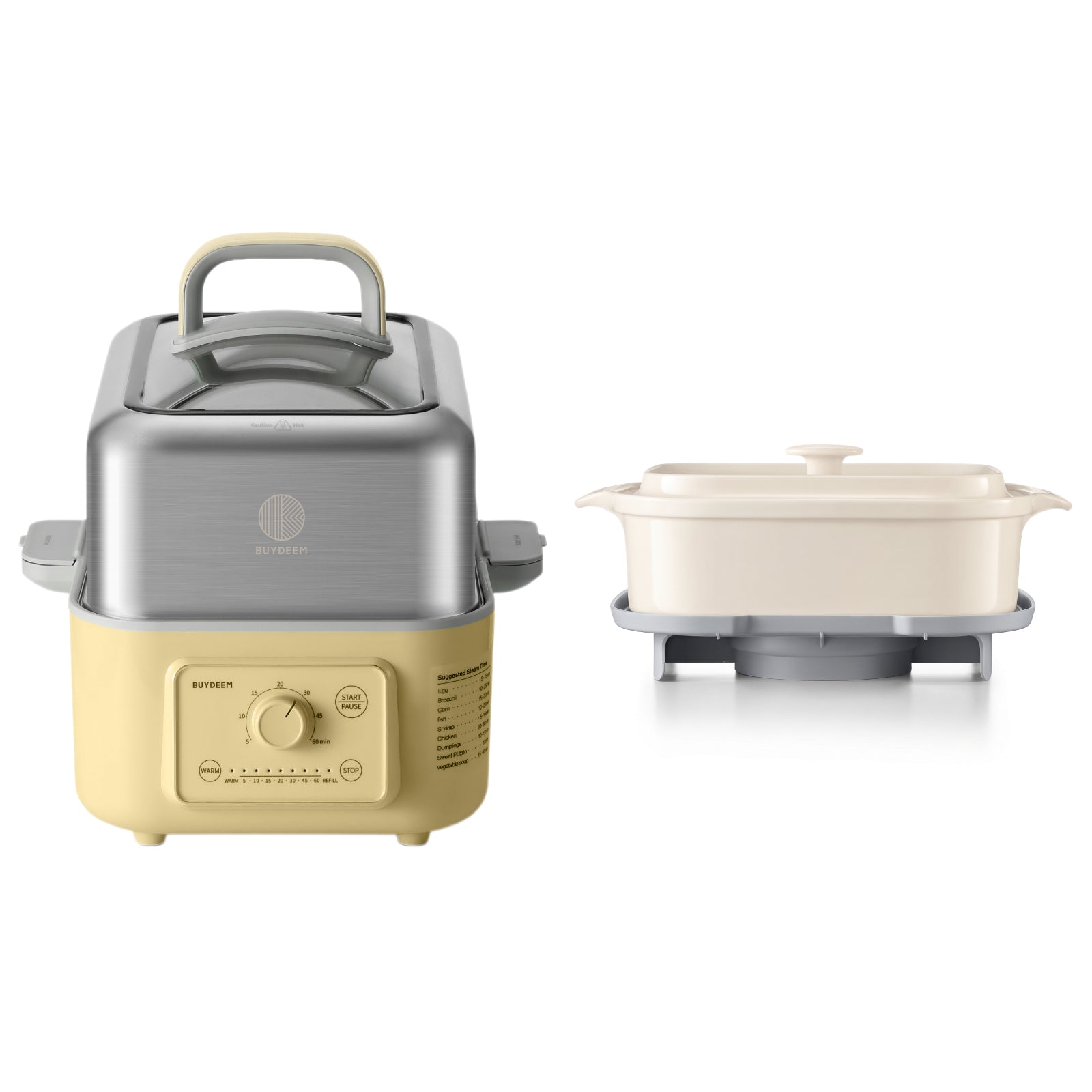 sm-image-8a538a48d980368bcef1d5d0 G52 Electric Food Steamer with Waterless Ceramic Steam Pot - Bundle Offer