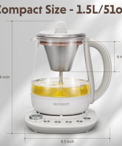 K156 Multi-function Tea and Coffee Maker 1.5L, Oat White