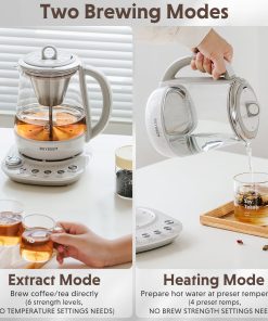 K156 Multi-function Tea and Coffee Maker 1.5L, Oat White
