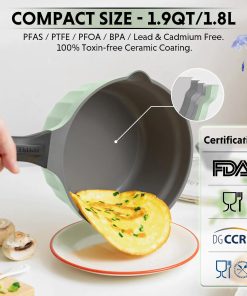 Ceramic Nonstick Saucepan, 1.9QT