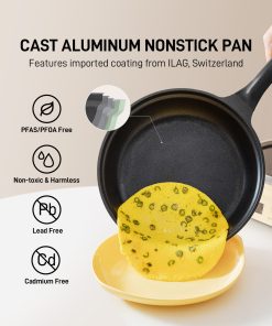 Cast Aluminum Nonstick Frying Pan & Saucepan - Bundle Offer
