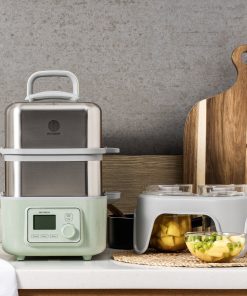 G563 Two-Tier Food Steamer (Stew Pots Included), 10.6QT