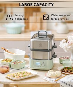 G67 Two-Tier Electric Food Steamer, 14.8QT