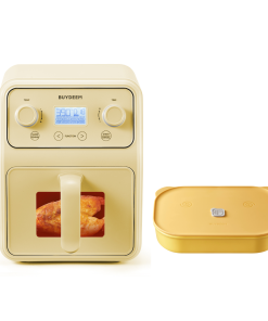 Air Fryer with Ceramic Lunch Box, Yellow - Bundle Offer
