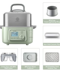 G563 Two-Tier Food Steamer (Stew Pots Included), 10.6QT
