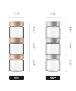 Glass Food Container, 200ML (3pcs/pack)