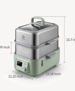 G563 Two-Tier Food Steamer (Stew Pots Included), 10.6QT