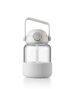 Pop-up Straw Glass Bottle