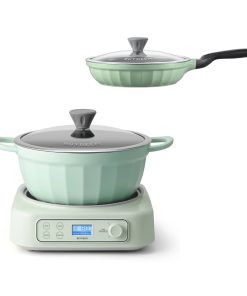 Slow Cooker with Nonstick Stockpot & 2.5QT Frying Pan Bundle