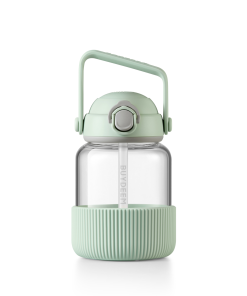 Pop-up Straw Glass Bottle