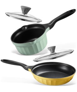 Cast Aluminum Nonstick Frying Pan & Saucepan - Bundle Offer