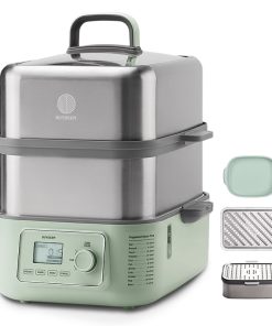 (OPEN BOX) G67 Two-Tier Electric Food Steamer, 14.8QT