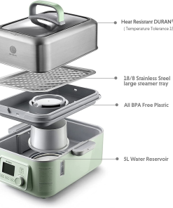 (OPEN BOX) G553 Electric Food Steamer, 5QT