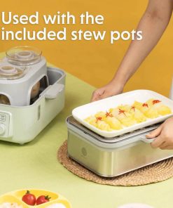 G563 Two-Tier Food Steamer (Stew Pots Included), 10.6QT