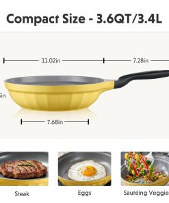 Ceramic Nonstick Frying Pan, 3.6QT